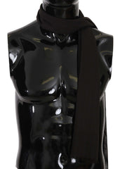 Dolce &amp; Gabbana Brun Randig Omlotthalsduk i Virgin Wool