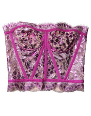 Dolce & Gabbana Pink Bustier Sleeveless Corset Blouse Top