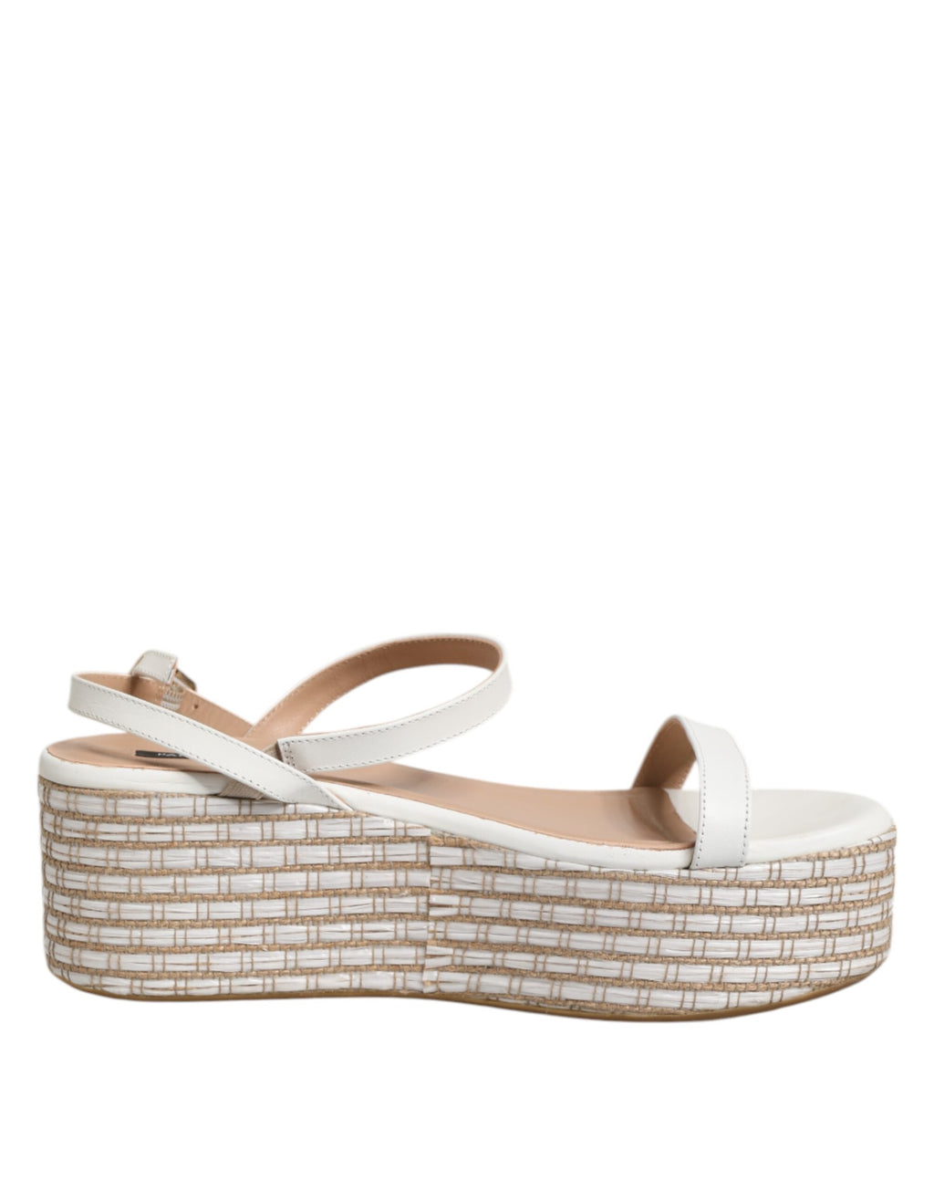 Hvite espadriller med ankelreim og sandaler
