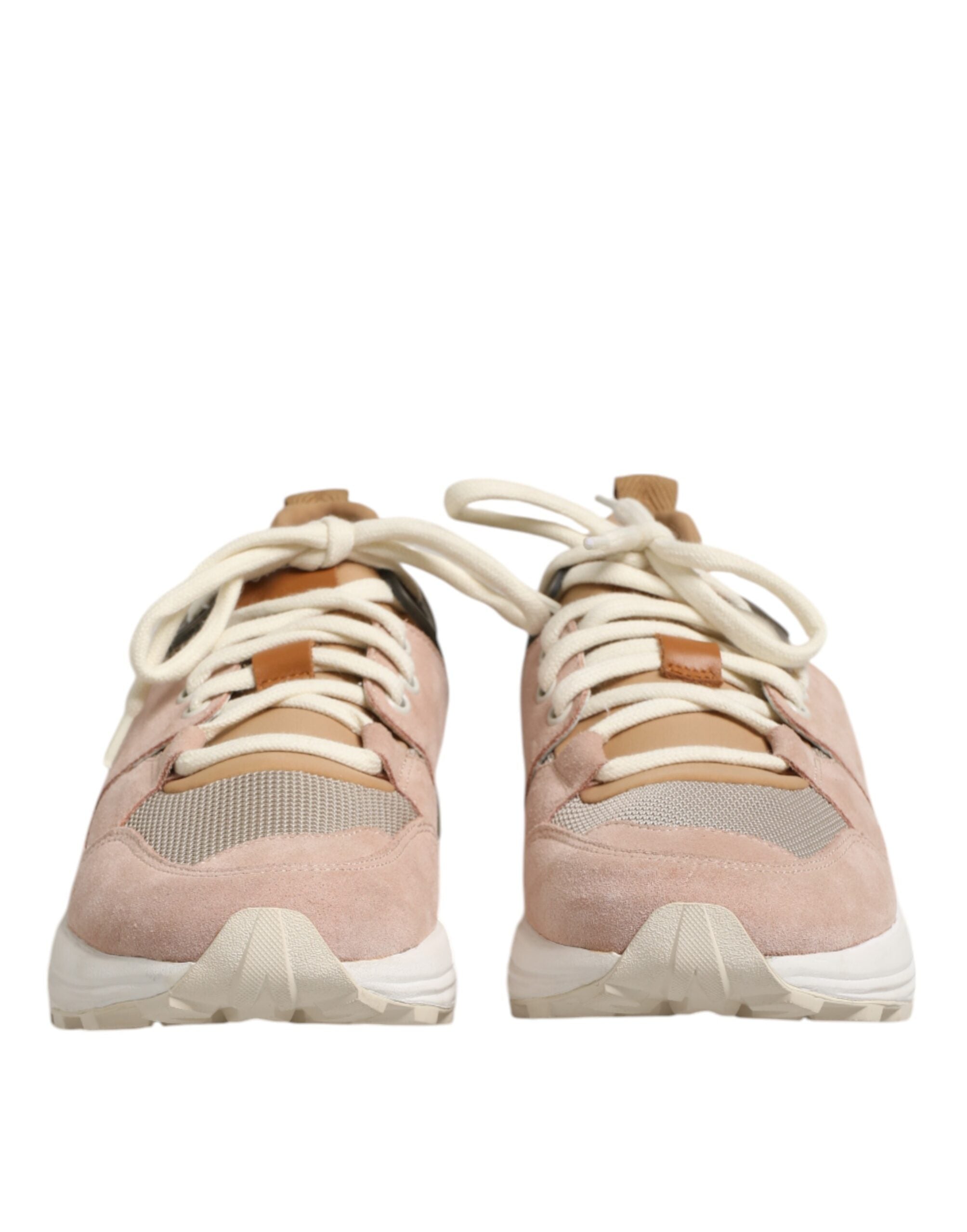 Låga sneakers i mocka med flerfärgade detaljer