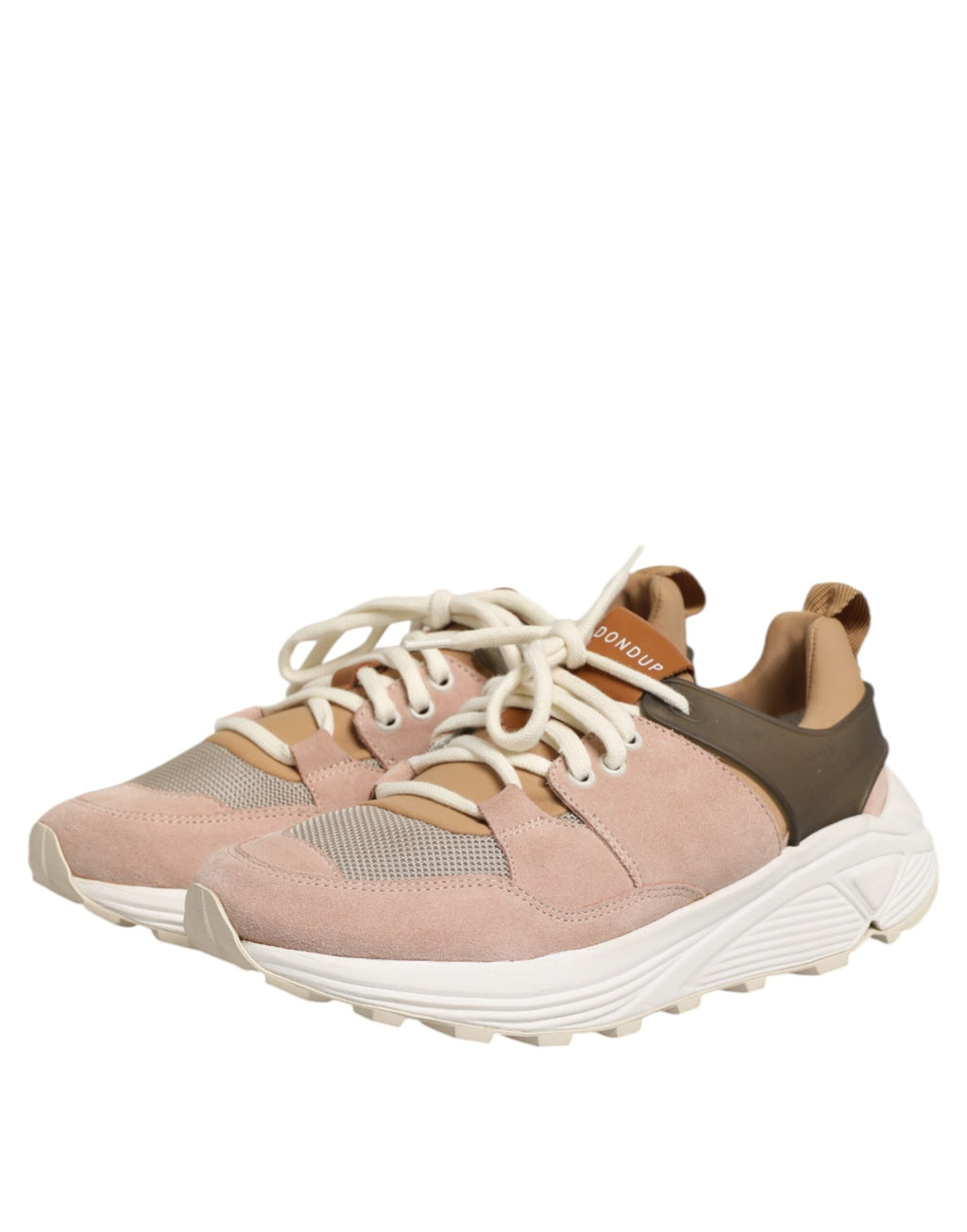Låga sneakers i mocka med flerfärgade detaljer