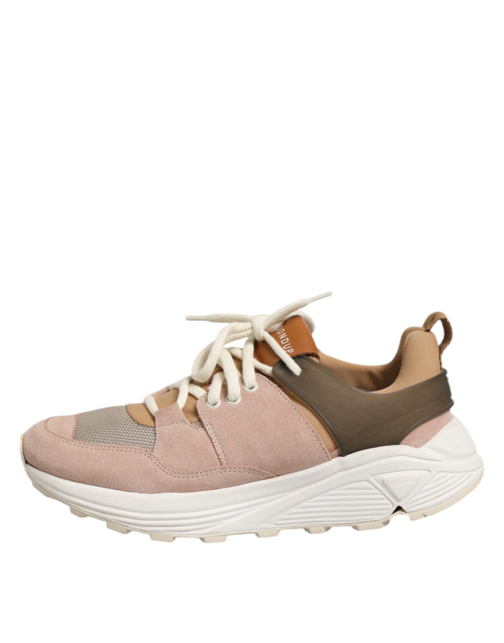 Låga sneakers i mocka med flerfärgade detaljer