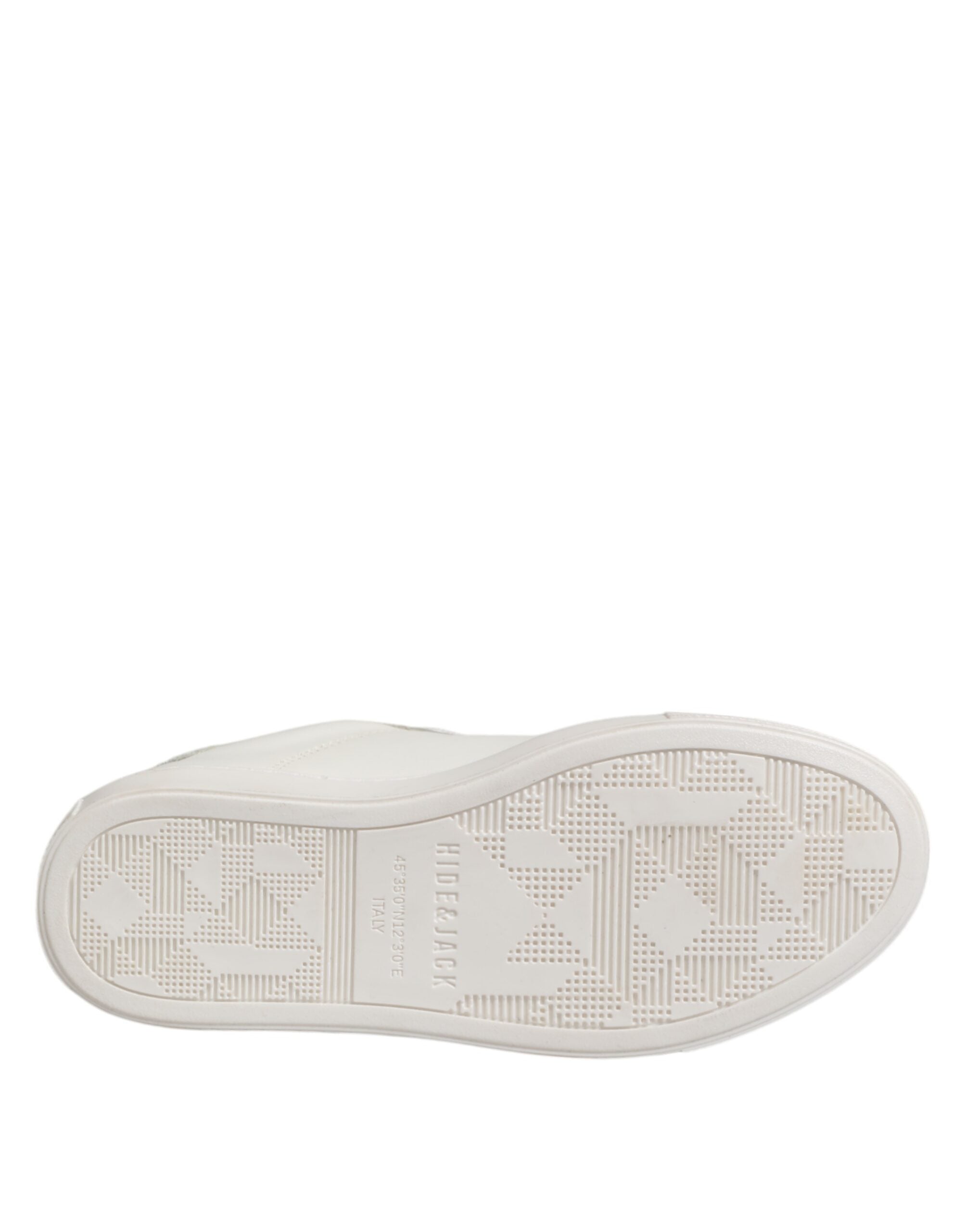 Vita låga sneakers i läder med snörning