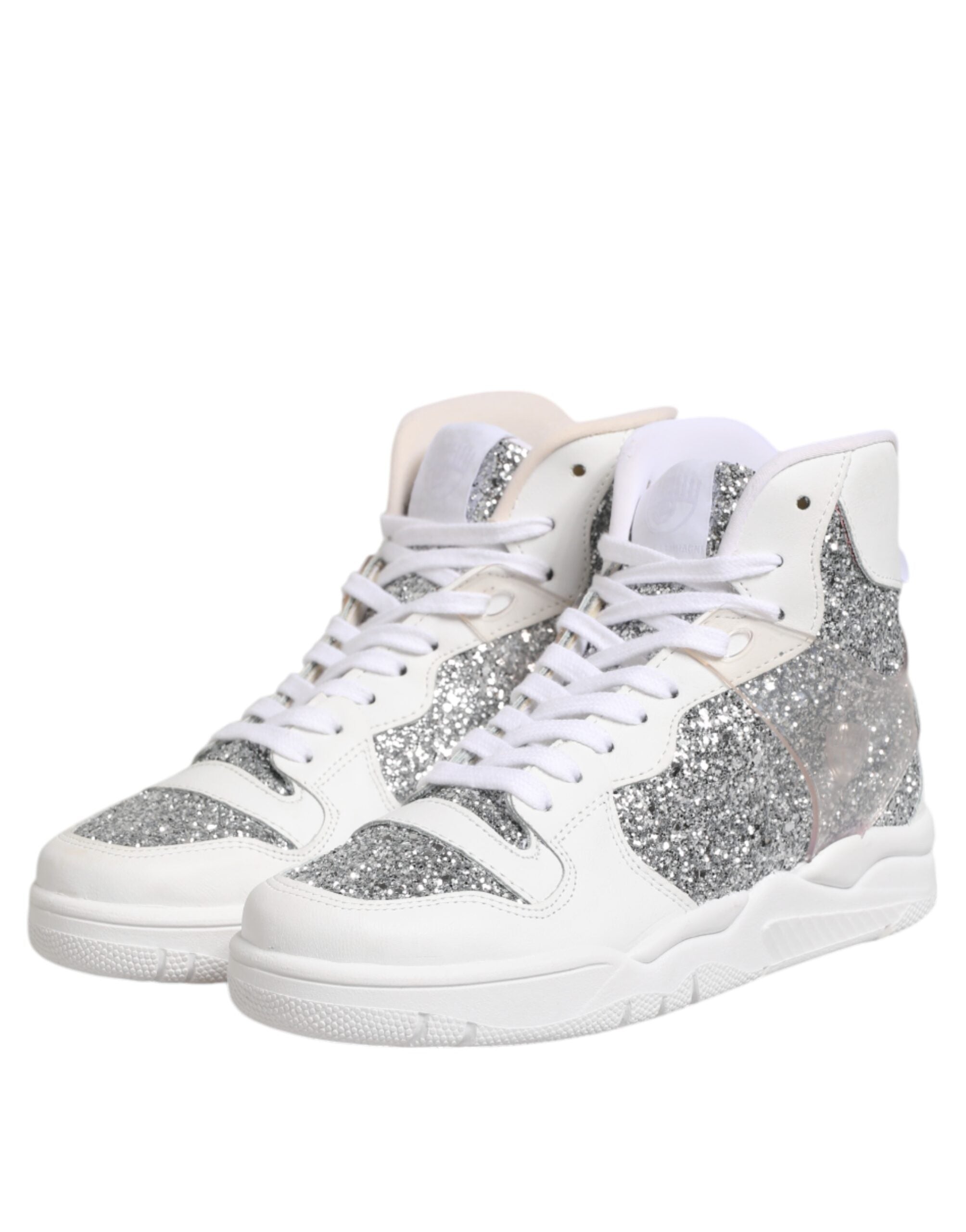 Vita Silver Höga Sneakers Damskor