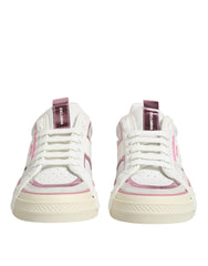 Dolce & Gabbana White Leather DG Logo Low Top Sneakers Shoes