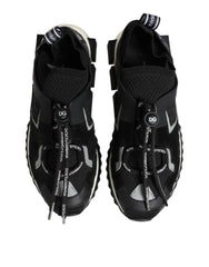 Dolce & Gabbana Black White Logo Sorrento Sneakers Shoes