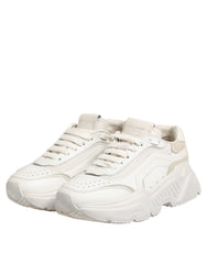 Dolce & Gabbana White DAYMASTER Calf Leather Sneakers Shoes