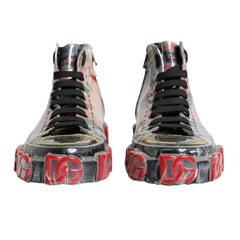 Dolce & Gabbana Multicolor Camouflage High Top Sneakers Shoes