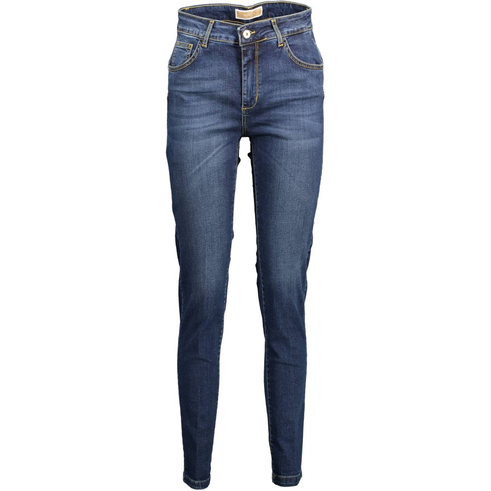 Blå bomullsjeans och byxor