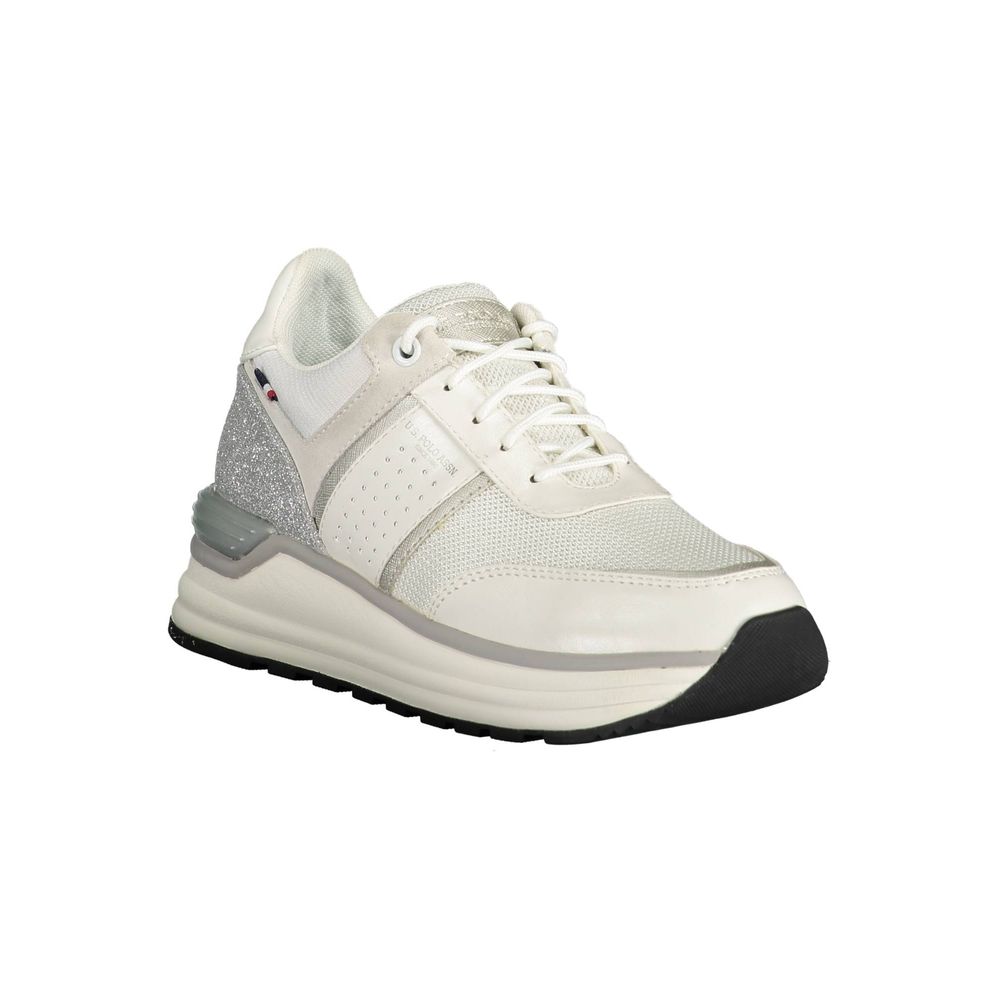 Vit polyestersneaker