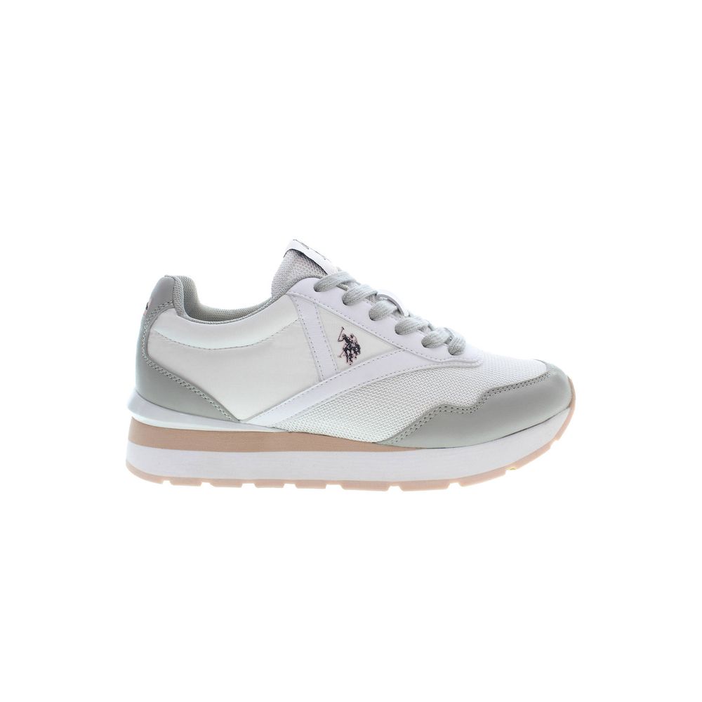 Vit polyestersneaker