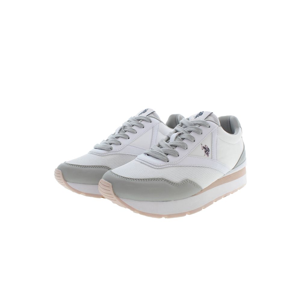 Vit polyestersneaker