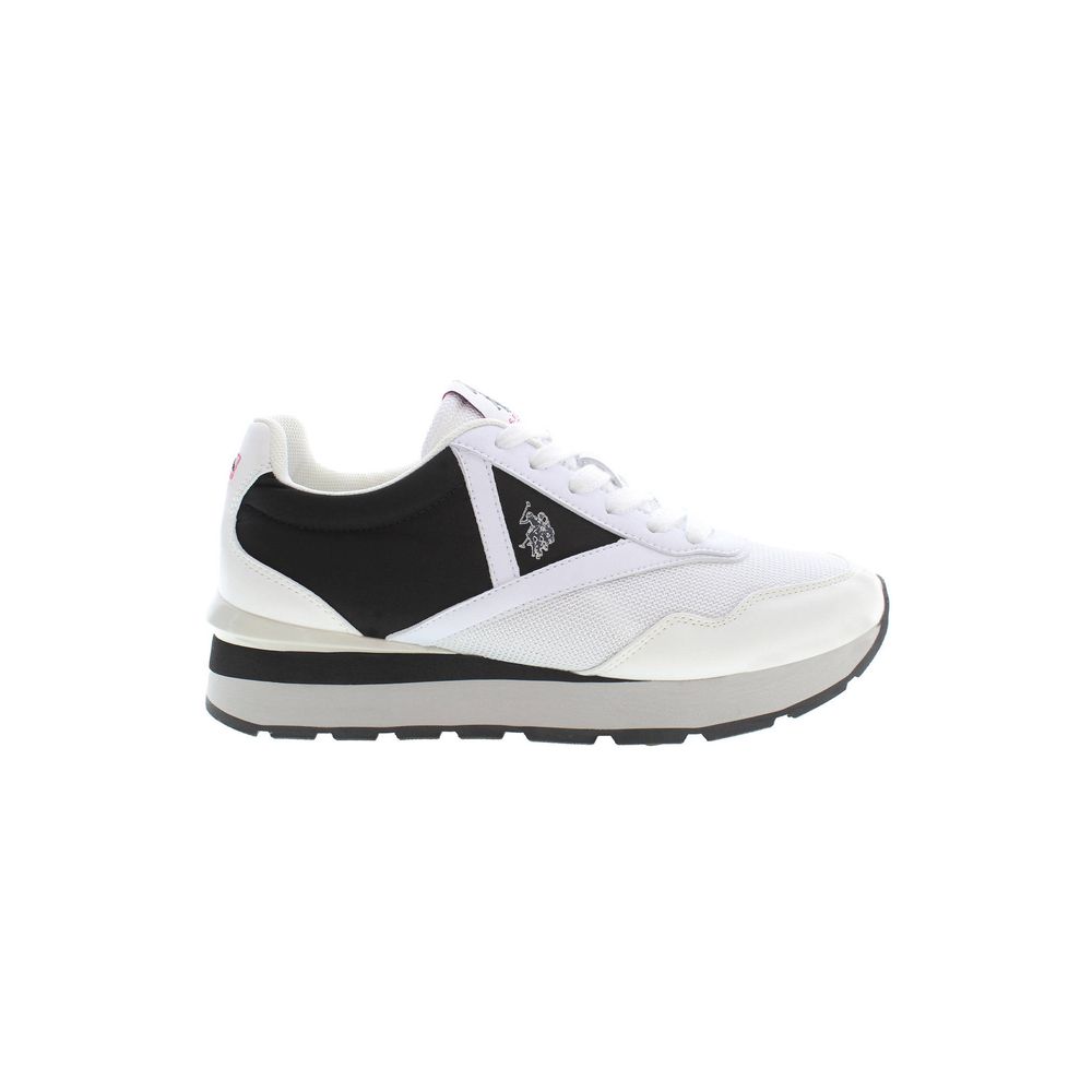 Vit polyestersneaker