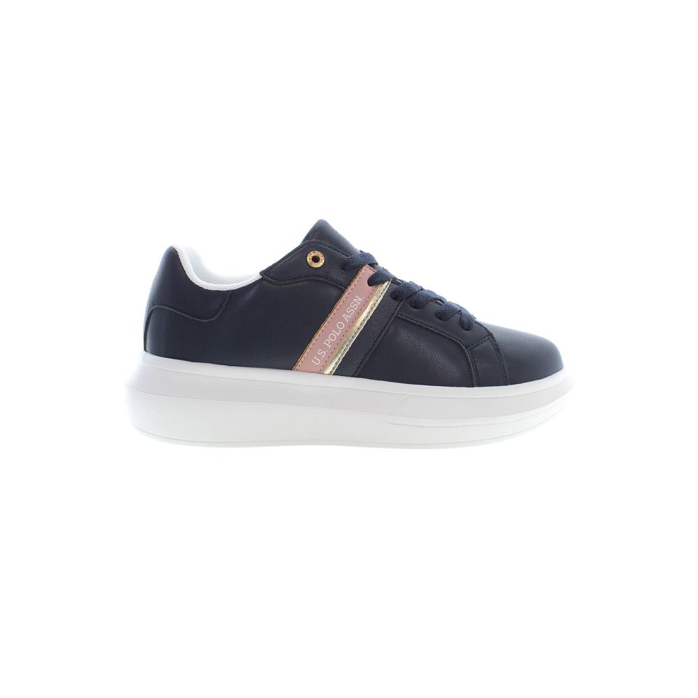 Blå polyestersneaker