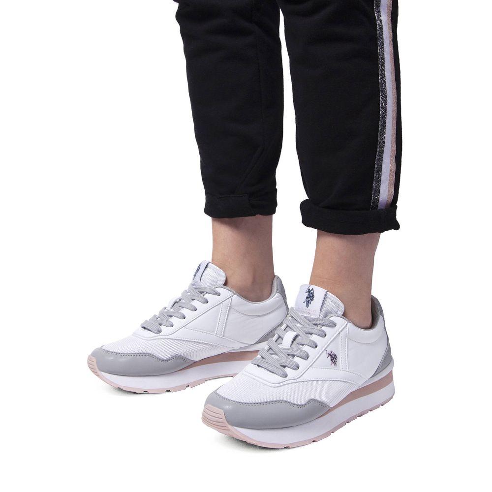 Vit polyestersneaker