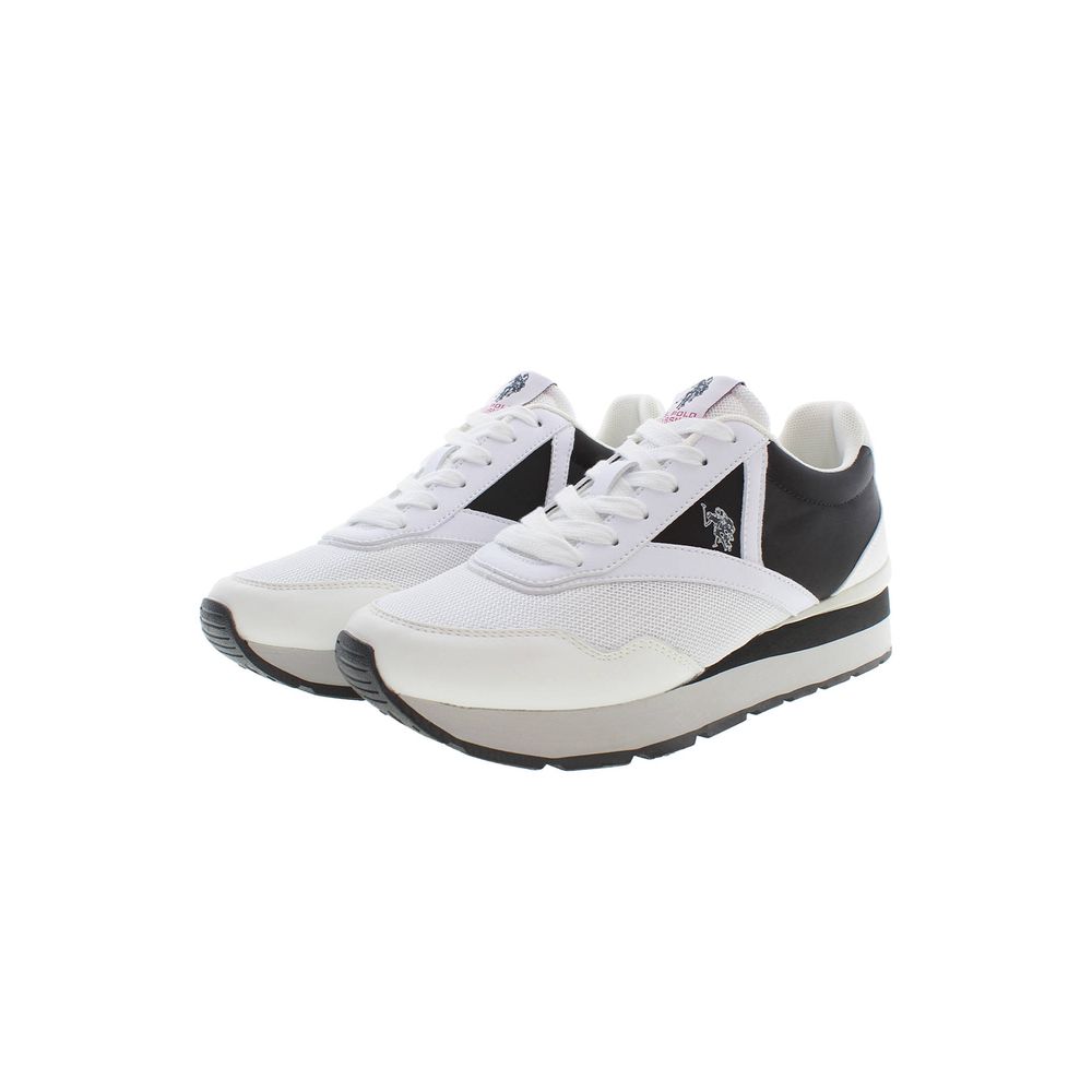 Vit polyestersneaker