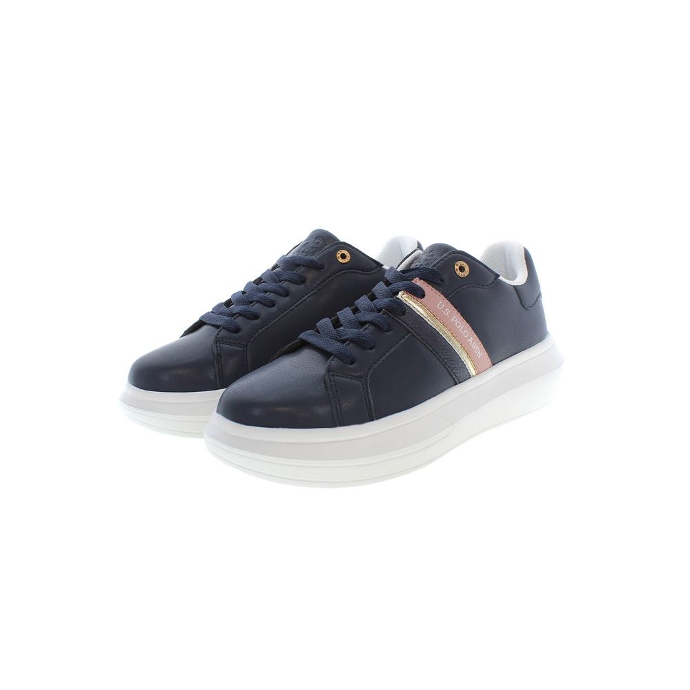 Blå polyestersneaker