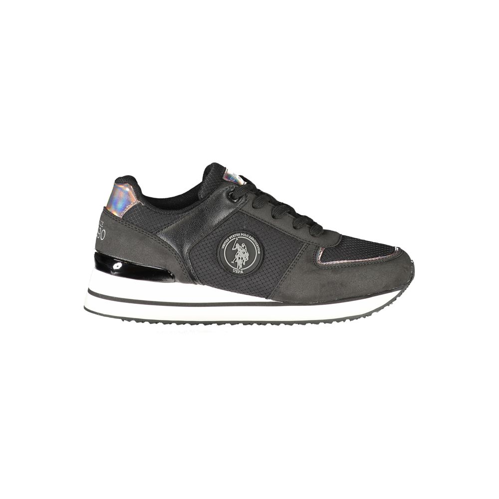 Svart polyester-sneaker