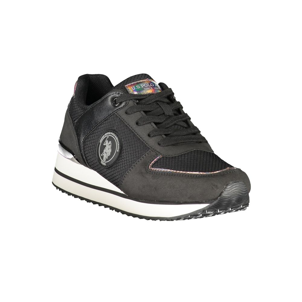 Svarta polyestersneakers