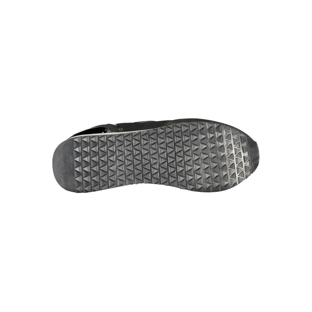 Svart polyester-sneaker
