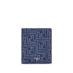 Fendi Blue Fabric Wallet