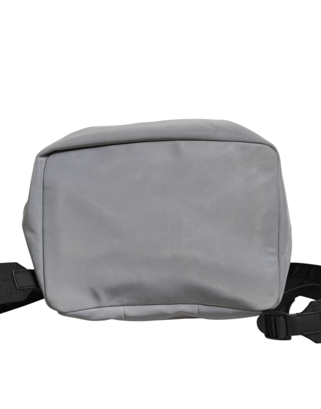Dolce & Gabbana Gray Palermo Reflector Buckles Drawstring Backpack Bag