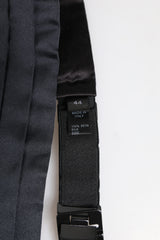 Dolce & Gabbana Dark Blue 100% Silk Belt Waist Cummerbund