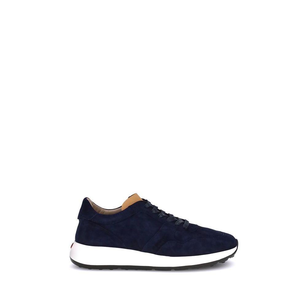 Tod's Blue Calf Leather Bos Taurus Low Top Sneakers