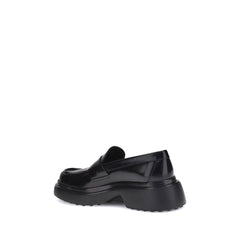 Tod's Black Rubber Platform Loafers
