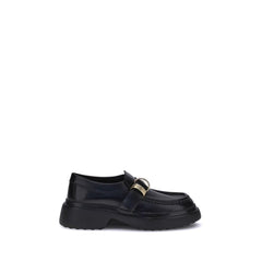 Tod's Black Rubber Platform Loafers