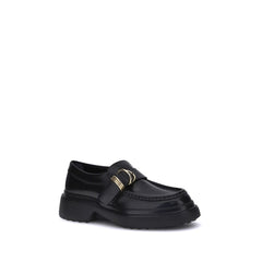 Tod's Black Rubber Platform Loafers