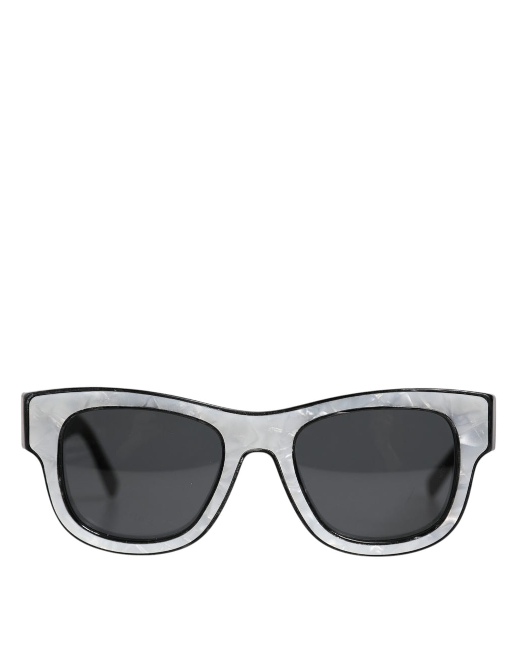 Pärlvita acetatbågar Domenico Deep Shades solglasögon