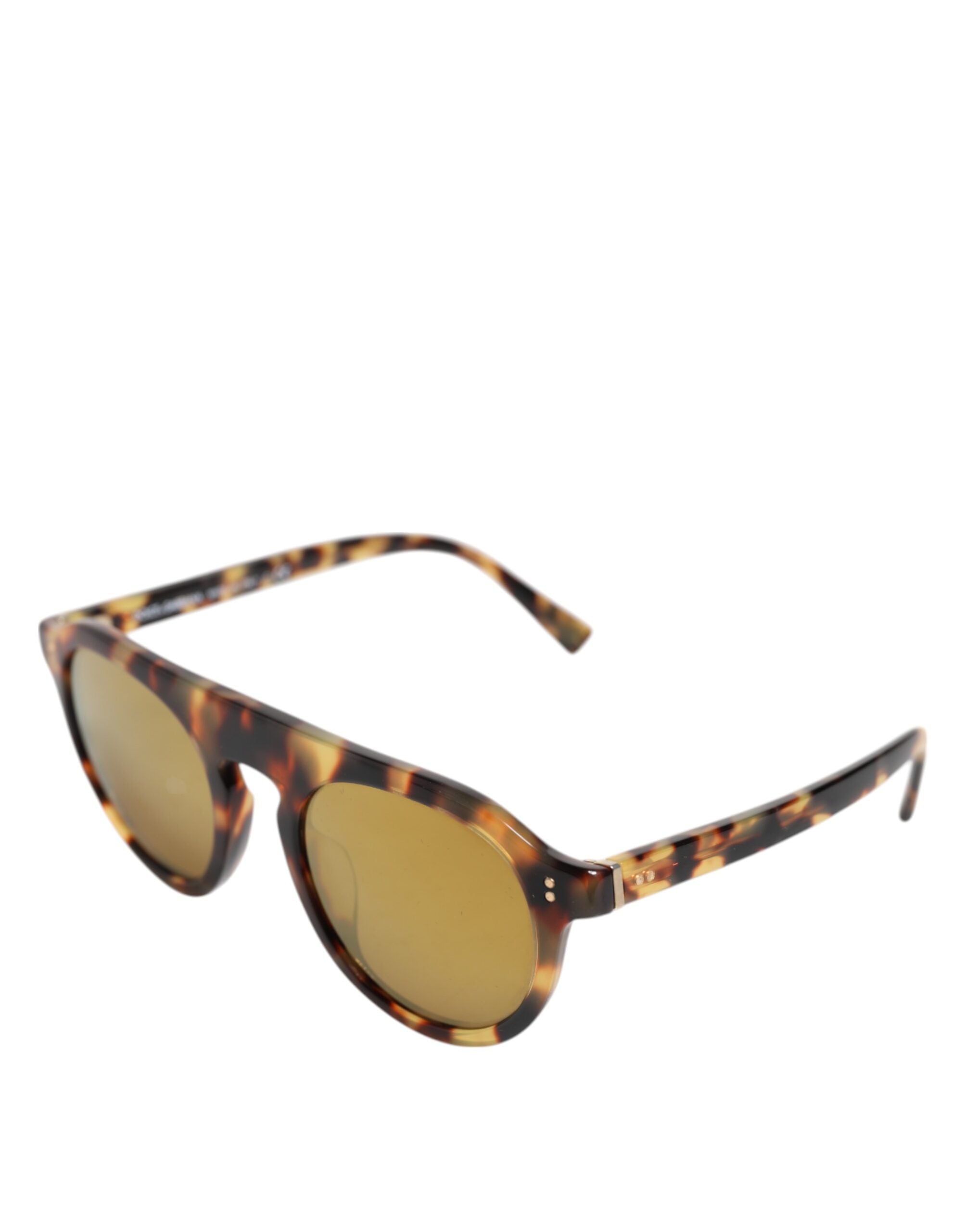 Bruna Acetat Runda Leopardmönstrade Solglasögon