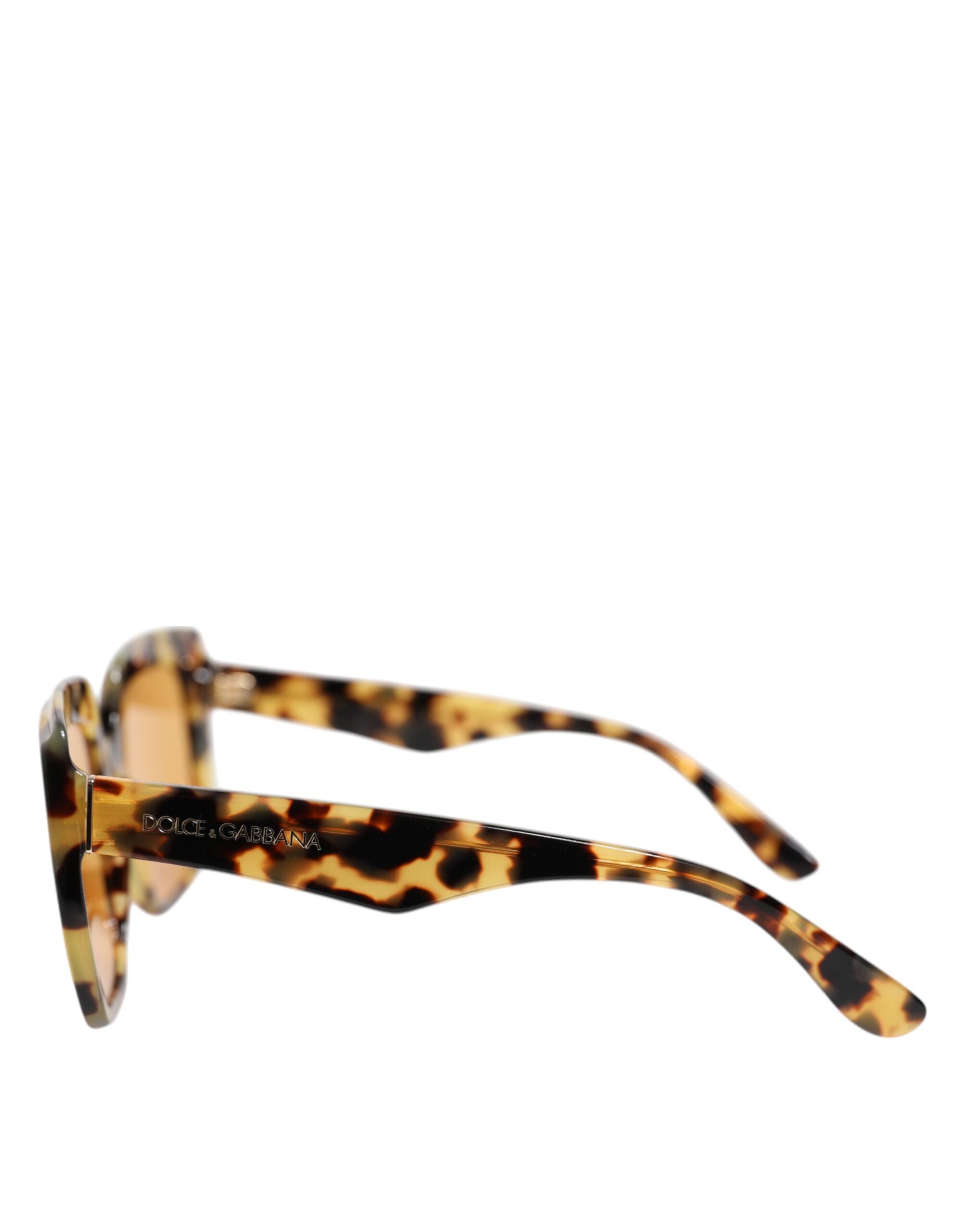 Svarta Gula Havana Leopard Fyrkantiga Solglasögon