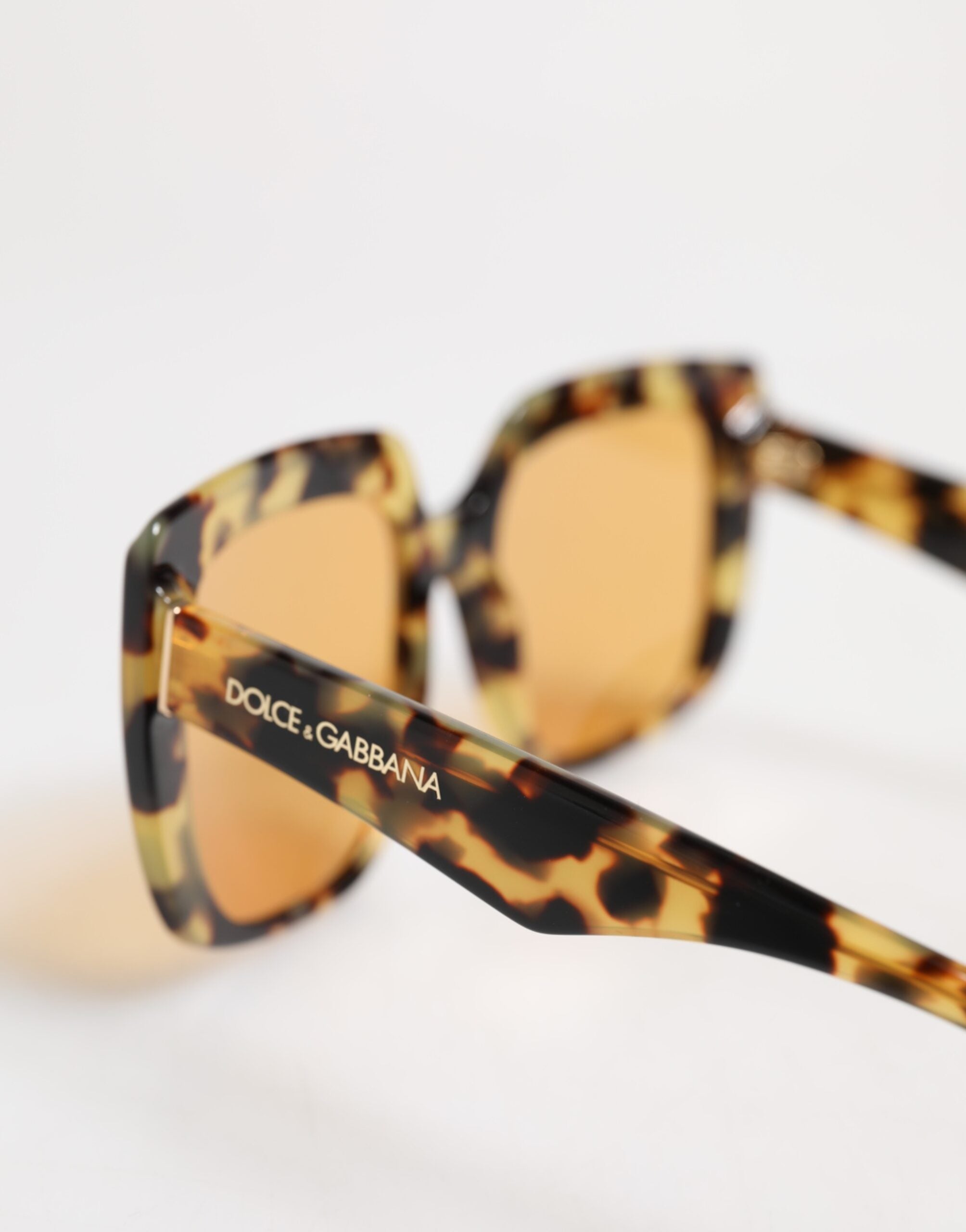 Svarta Gula Havana Leopard Fyrkantiga Solglasögon