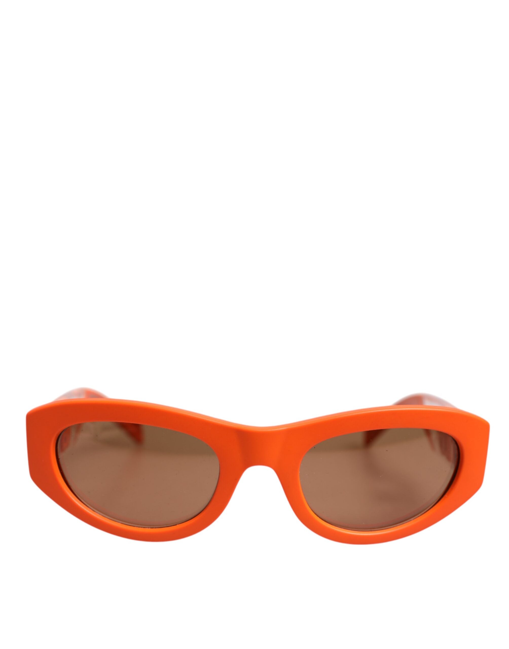 Orangea Reborn To Live solglasögon med ovala bågar och logotyp