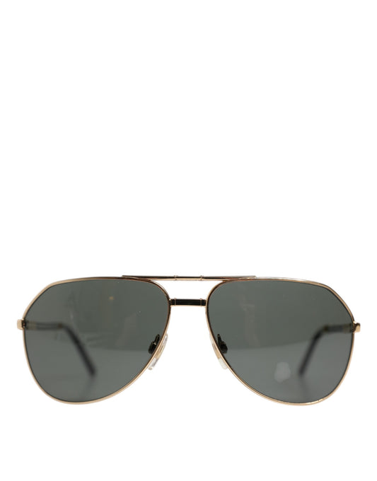 Dolce & Gabbana Gull DG2106K Pilotinnfatning Solbriller med Tonet Glass og Polariserte Glass