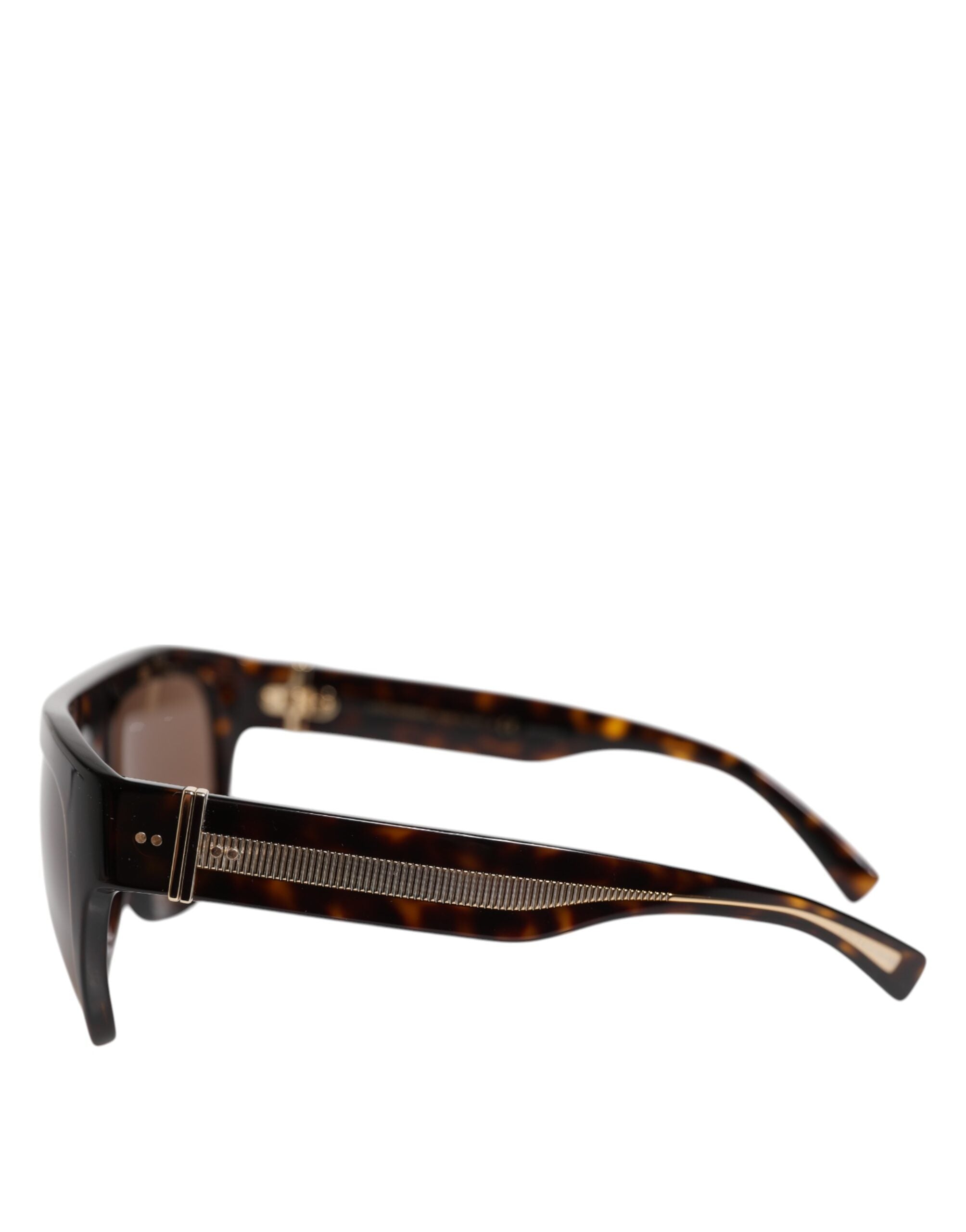 Mörkbruna Havana DG4398F solglasögon med fyrkantiga bågar