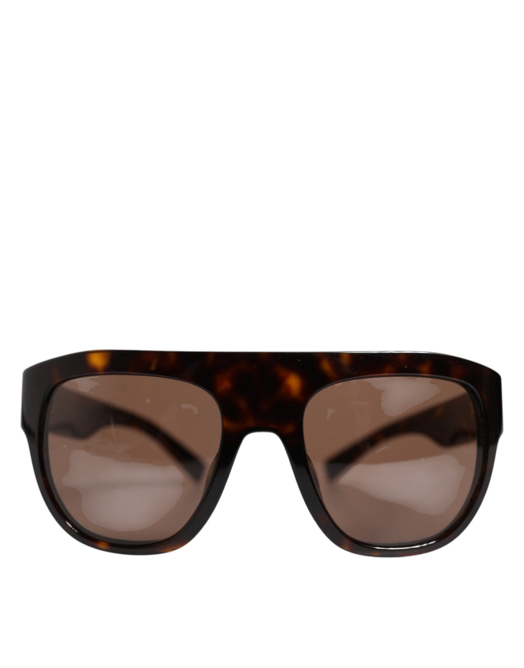 Mörkbruna Havana DG4398F solglasögon med fyrkantiga bågar