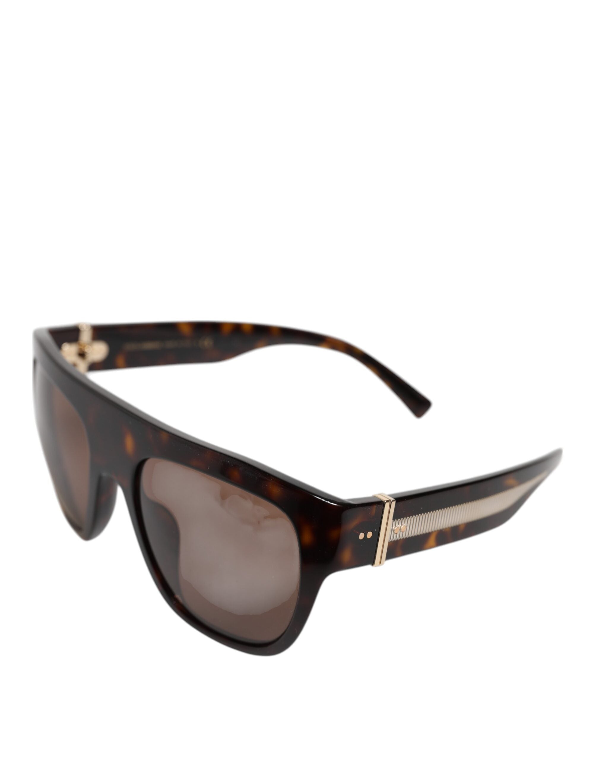 Mörkbruna Havana DG4398F solglasögon med fyrkantiga bågar