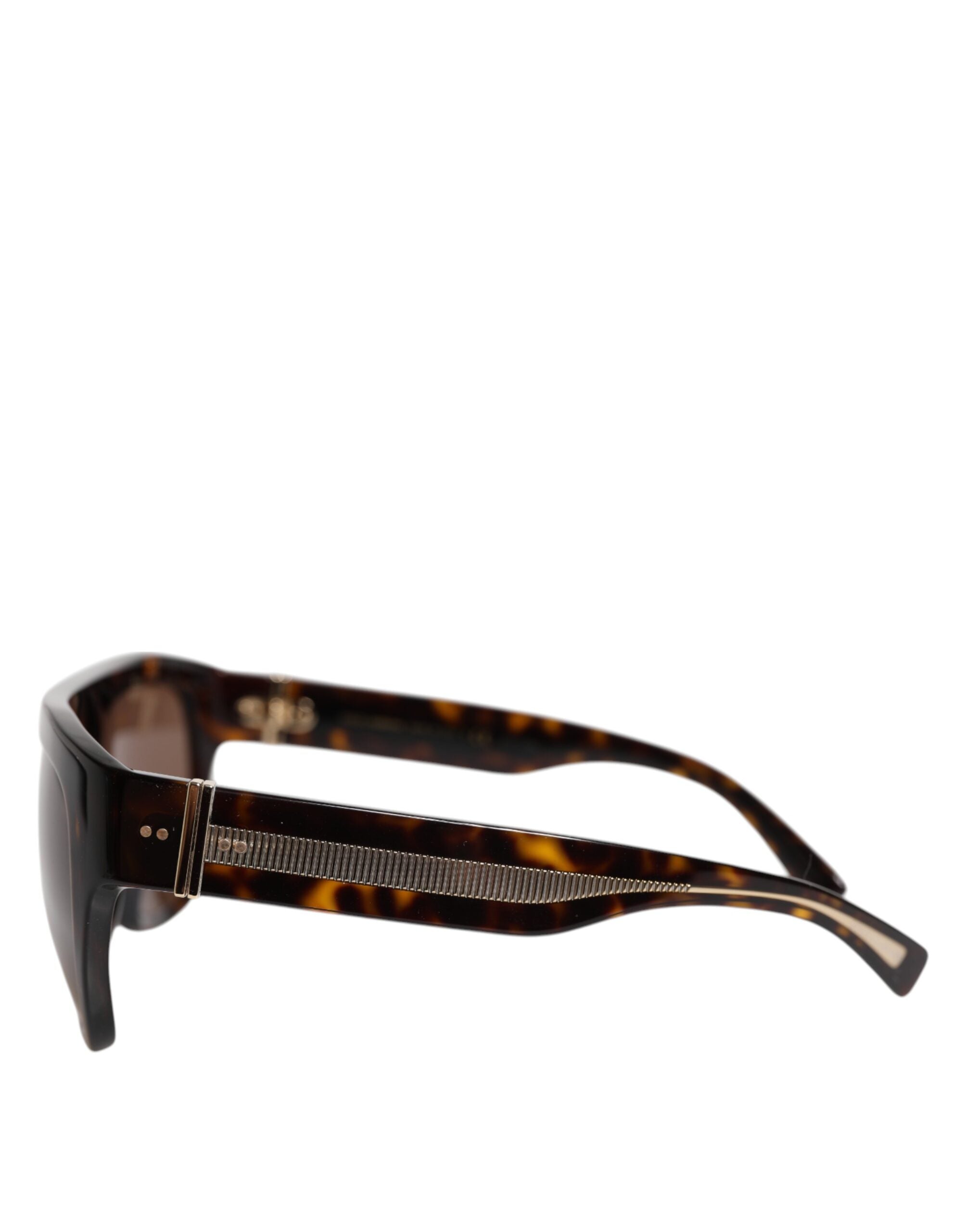 Mörkbruna Havana DG4398F solglasögon med fyrkantiga bågar