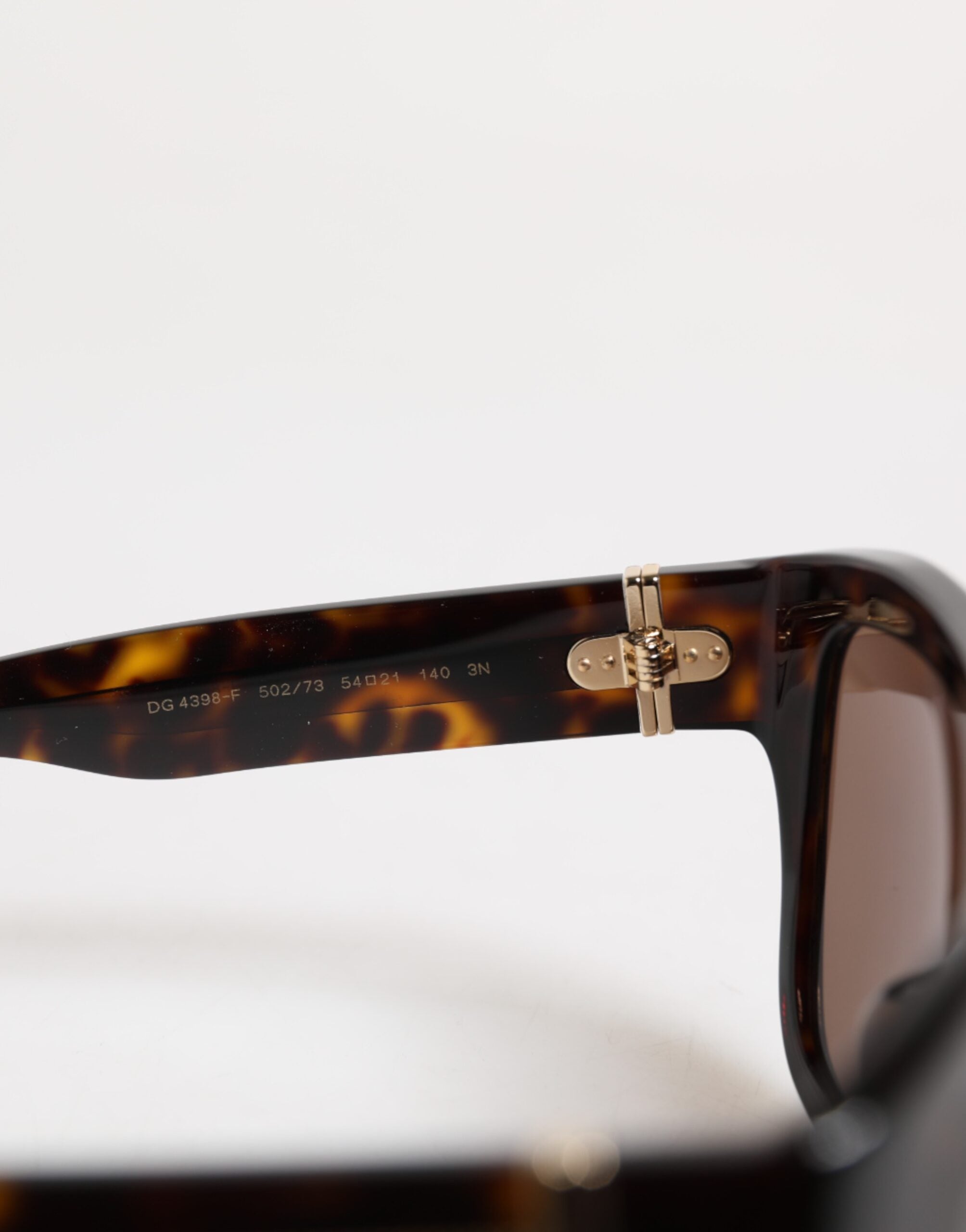 Mörkbruna Havana DG4398F solglasögon med fyrkantiga bågar