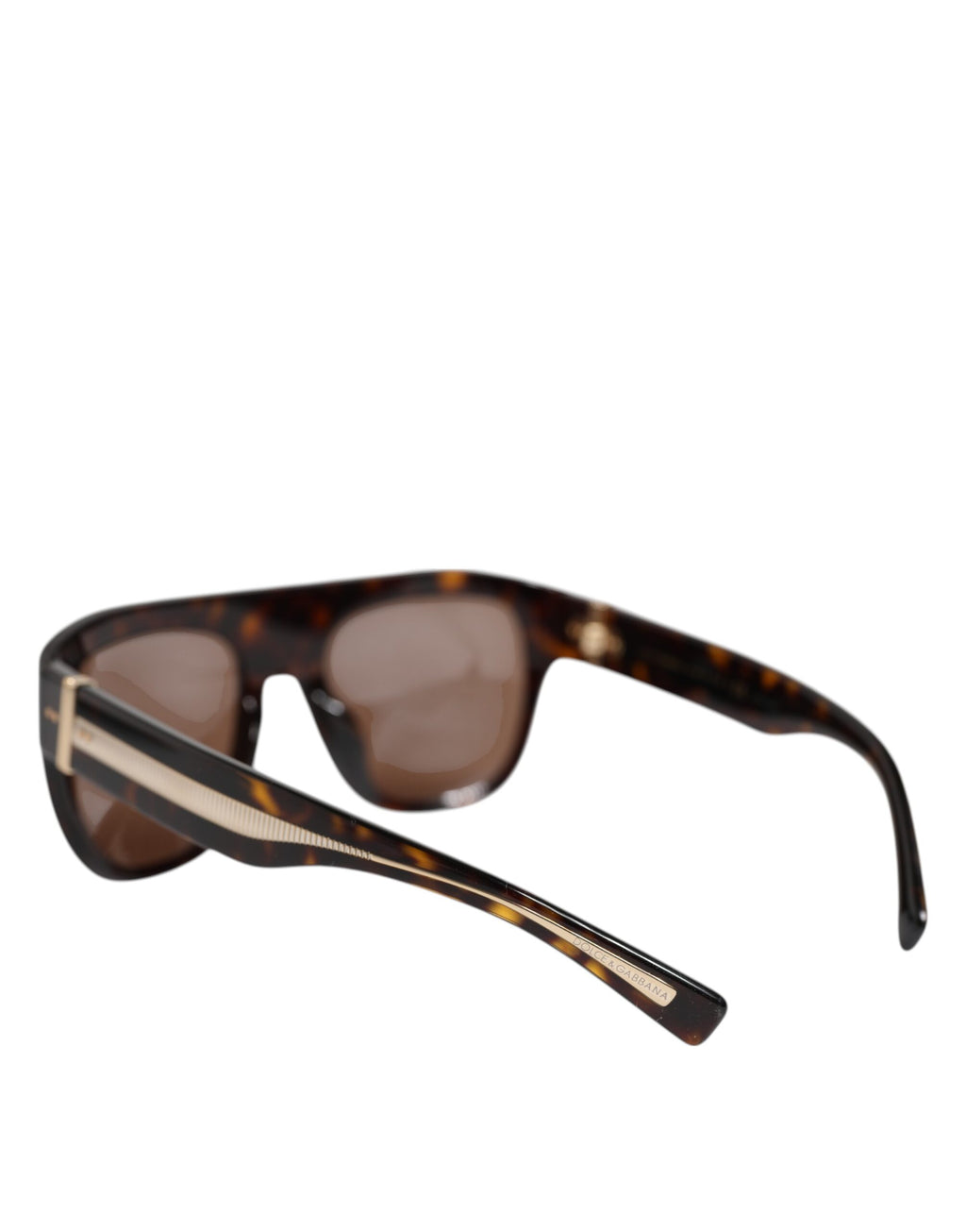 Mörkbruna Havana DG4398F solglasögon med fyrkantiga bågar