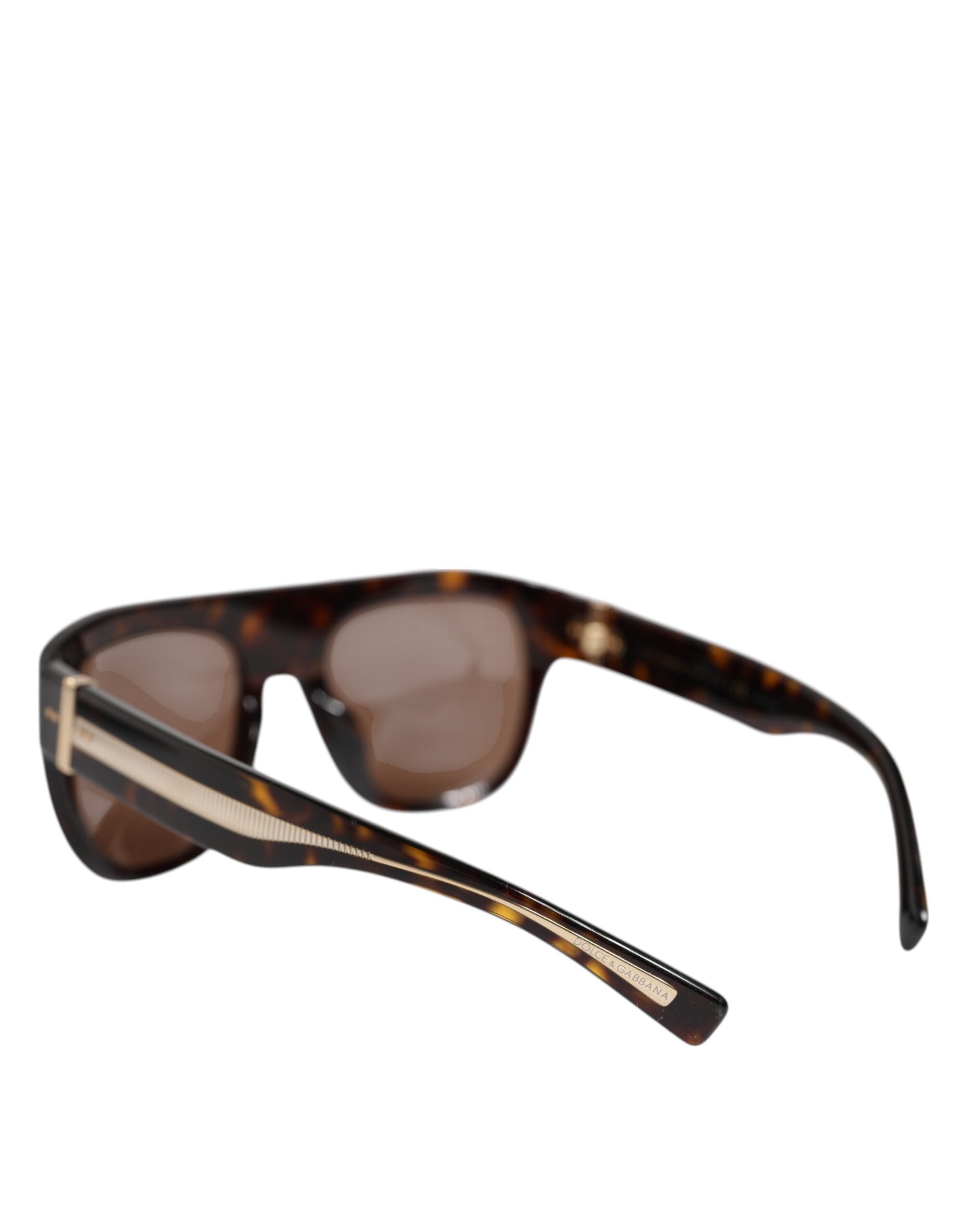 Mörkbruna Havana DG4398F solglasögon med fyrkantiga bågar