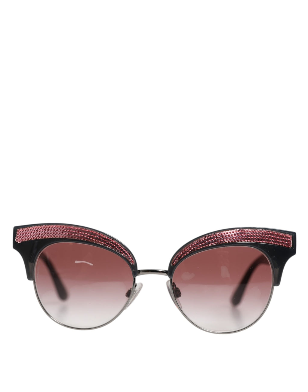 Svarta Rosa Spegelfärgade Cat Eye DG6109 Paljettglasögon