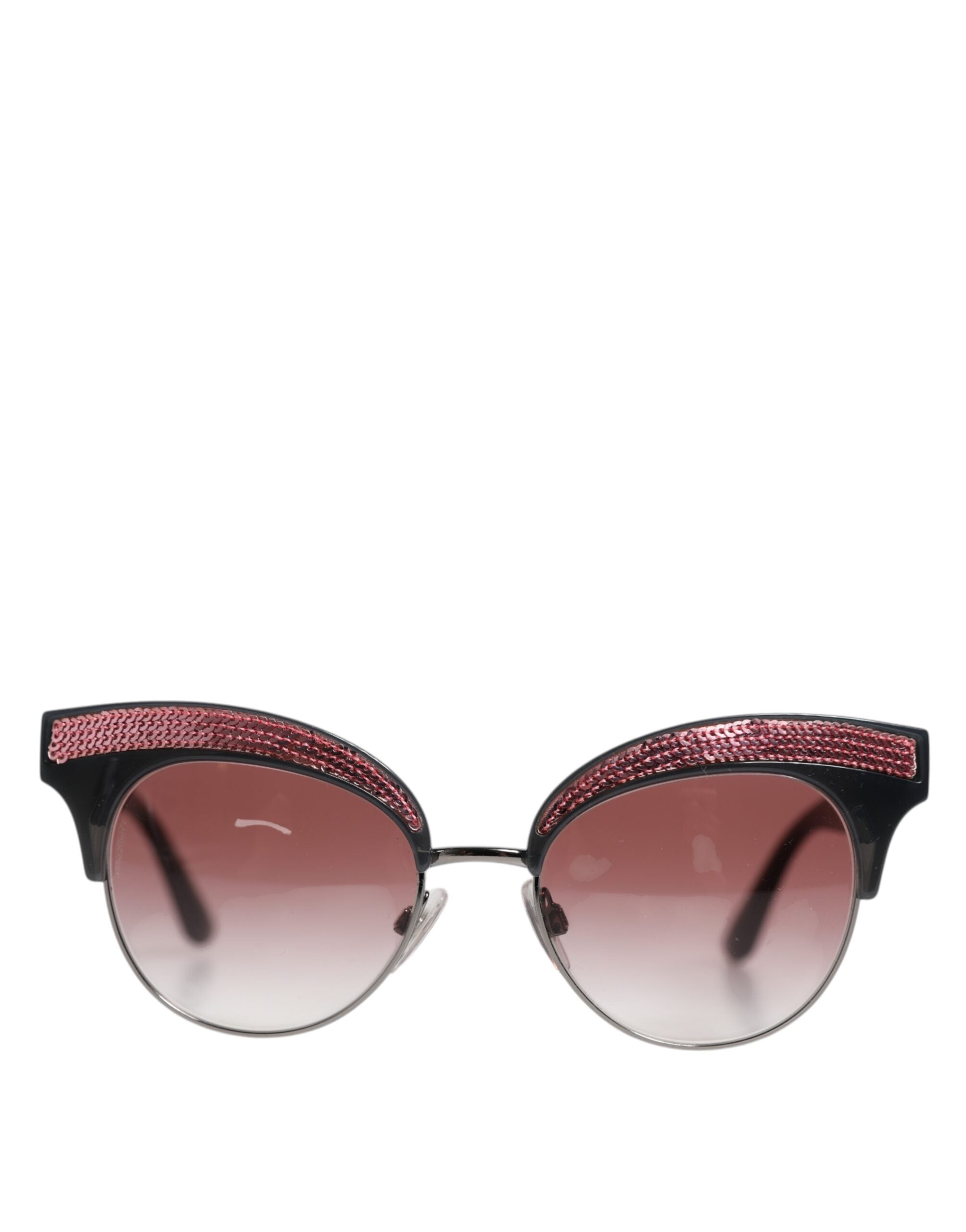 Svarta Rosa Spegelfärgade Cat Eye DG6109 Paljettglasögon