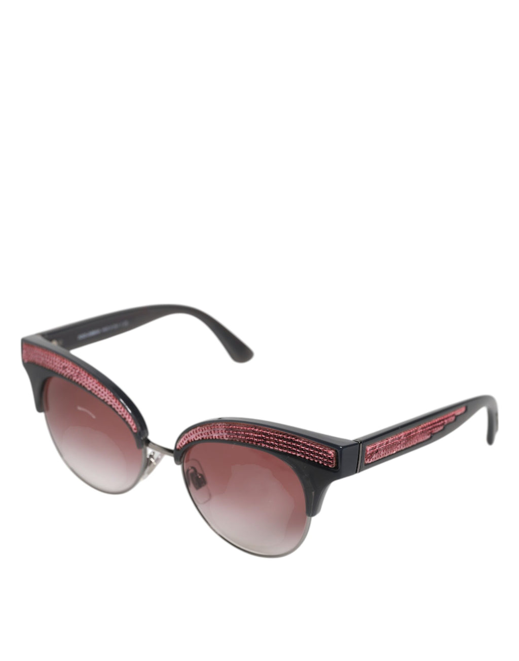 Svarta Rosa Spegelfärgade Cat Eye DG6109 Paljettglasögon