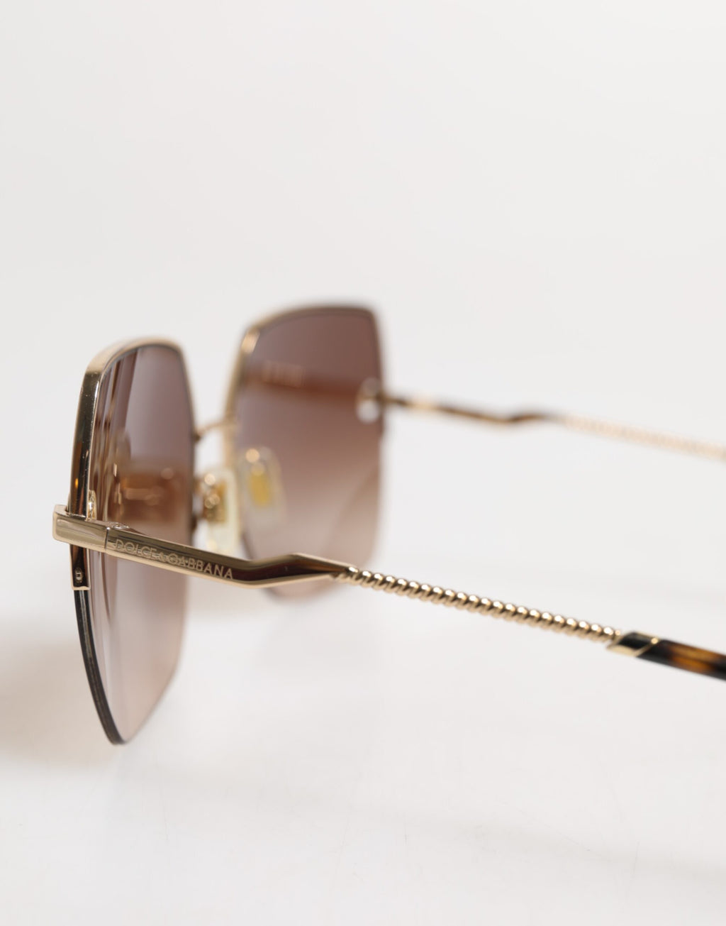 Gullbrune gradient firkantede DG2267 solbriller
