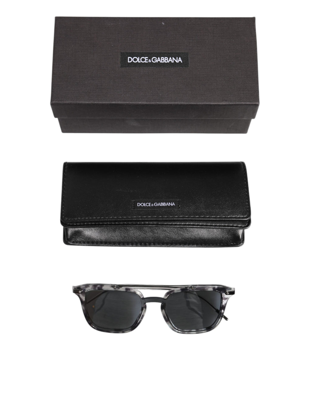 Grå Havana Acetat Fyrkantiga DG4327 Solglasögon