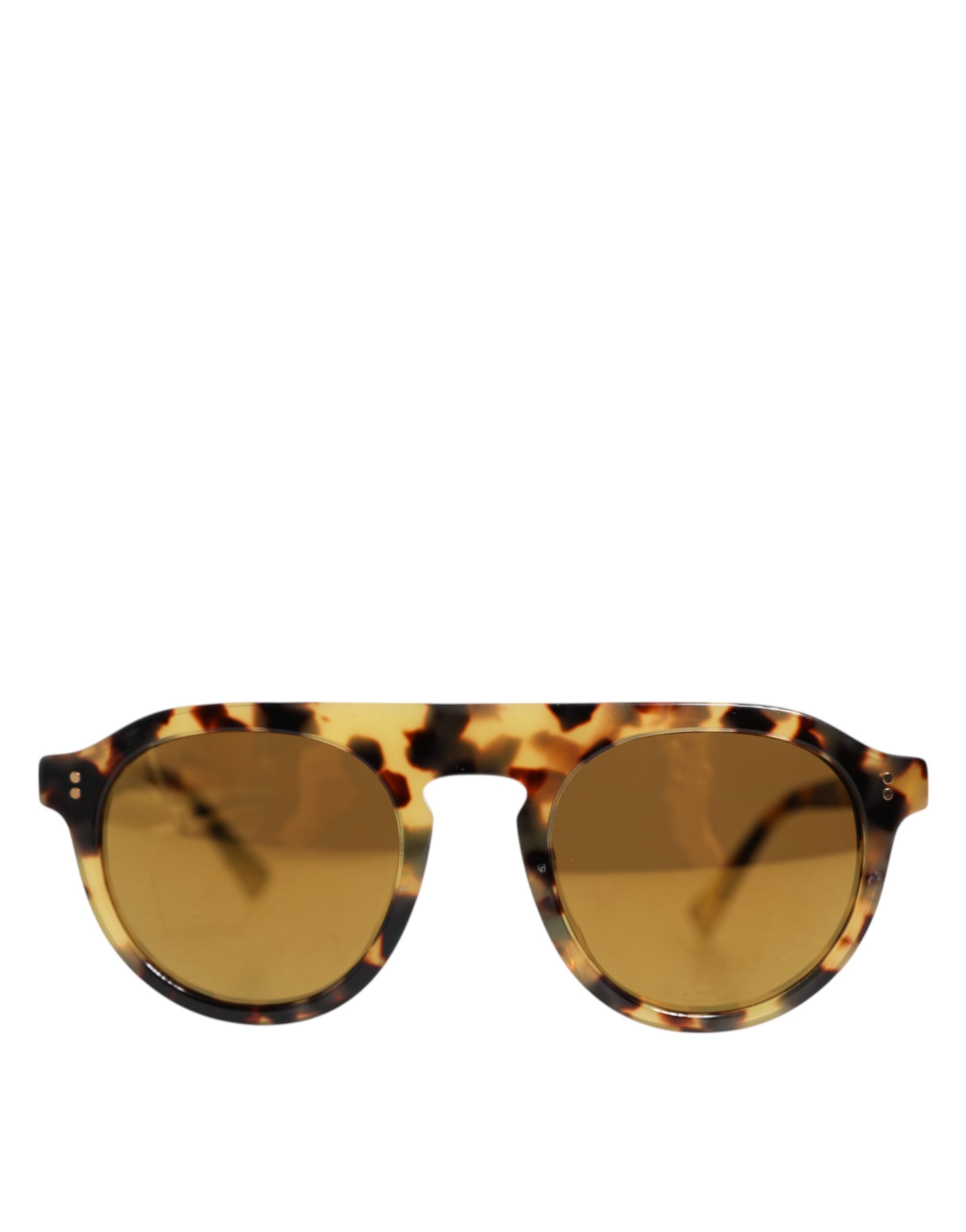 Bruna Acetat Runda Leopardmönstrade Solglasögon